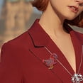 thumbnail image 1 of Broches Prendedores Escote Alfileres artificiales Lujo Yinane Ramillete Rojo, 1 of 8