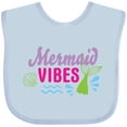 thumbnail image 3 of Inktastic Mermaid Vibes with Tail and Seashell Girls Baby Bib, 3 of 4