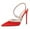 Red, variant on YDN Women Rhinestone Pointed Toe Slip On Pumps Pearls Studded Stiletto High Heel Shoes Wedding Event Dress Size 7 Orange