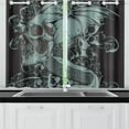 thumbnail image 2 of CADecor Gothic Punk Skull Window Treatment Panel Curtains Window Curtain Kitchen Curtain,Two Piece 26x39 Inches, 2 of 4