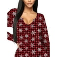 thumbnail image 4 of Gvmfive Women Onesie Sleepwear Long Sleeve Christmas Jumpsuit Romper, 4 of 5