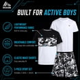 thumbnail image 5 of RBX Boys Athletic Outfit Lightweight Breathable Active Shirts and Basketball Shorts 3 Piece Set, 5 of 7