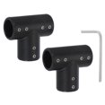 thumbnail image 1 of Conector de Varilla de Cortina de Esquina Uxcell, 2 Pcs Conector de Varilla de Cortina Tee para Varilla de 1", Negro, 1 of 5