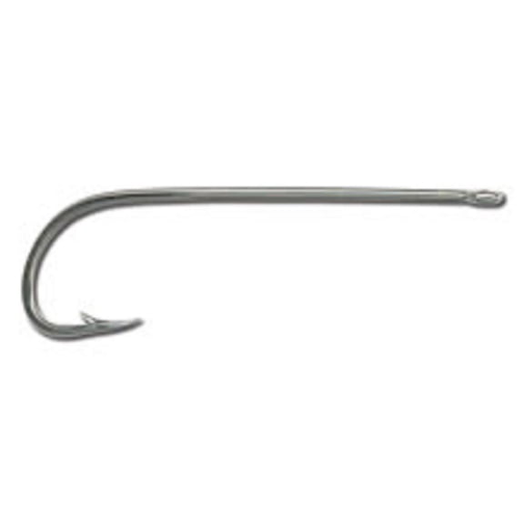 Mustad 92611 Beak, Special X-Long Shank, Special Bend, Forged, Reversed Classic Hook - Nickel - 100 Per Pack