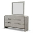 thumbnail image 5 of FOA Yasgard 5pc Gray Wood Bed Set - Queen + 2 Nightstands + Dresser + Mirror, 5 of 19