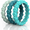 Pastel green, Ocean, Turquoise, variant on Stars Collection by Rinfit - Silicone Rings for Women - 3 Rings Pack
