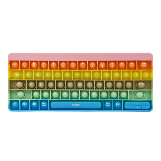 CAROOTU Push Bubble Fidget Toy Silicone Keyboard Decompression Toy Thinking Training Puzzle Game for Adult Children