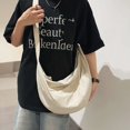 thumbnail image 2 of 80649 Bolso informal gran capacidad con masa multicolor bolso retro bolso hombro impermeable nailon arrugado lavado mochila clase para estudiantes bolso mensajero-PZ20240731015644 Blanco, 2 of 7
