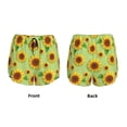 thumbnail image 5 of Xecao's Sunflower Leaves for a double-layer running short for women, perfect for gym, tennis, and more, featuring a convenient pocket., 5 of 9