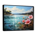 thumbnail image 2 of Designart "Beach Tropical Paradise Painting III" Beach Floater Framed Canvas Art Print, 2 of 7