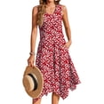 thumbnail image 3 of Fantaslook Floral Tank Dresses for Women Flowy Sleeveless Asymmetrical Hem Dress Beach Sundress with Pockets, 3 of 9