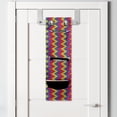 thumbnail image 2 of Groovy Hanging Pocket Organizer, Rainbow Zig Zag Vertical Chevron Pattern Geometric Striped Repeat Vibrant Colors, Printed Polyester Storage Bag with Pockets, 9" x 27", Multicolor, 2 of 2