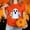 Orange, variant on HOMBOM Graphic T Shirts for Women Black Classic Soft Fall Short Sleeve Halloween Ladies Crewneck Tees Vintage Shirts,S