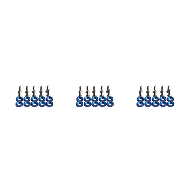 relayinert Easy To Install Car Screw Bonnet Gaskets For Quick Car Customization Made Blue screw 3Set