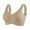 Z6-Khaki, variant on 3 Pack Women's Solid Four-Breasted Adjustable Wireless Bra,Soft Comfortable Seamless Full Coverage Ribbed Bralettes Push-Up Bra