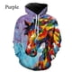 thumbnail image 2 of Sudadera con capucha con estampado 3D de animales y caballos de colores para hombre y mujer, sudadera informal holgada de gran tamaño para hombre, sudaderas para hombres, 2 of 4