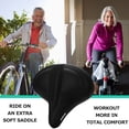 thumbnail image 7 of DAWAY C40 Comfortable Oversized Bike Seat - Compatible with Peloton, Exercise, Mountain or Road Bikes, Extra Wide Bicycle Saddle Replacement with Memory Foam Cushion for Men Women Comfort, 7 of 7