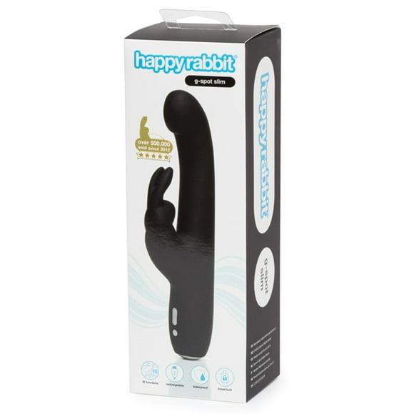 Happy Rabbit Slim G-Spot Vibrator, Black