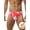 Red, variant on Rainbow Mens Bikini Pouch Swimwear Strips Drawstring Swim Briefs Sexy Low Rise Surfing Swimming M Orange