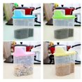thumbnail image 4 of Distributeur de Céréales Grains Riz Aliments Secs Conteneur de Stockage en Plastique avec Couvercle Boîte de Rangement pour Sucre Grains de Café, 4 of 8