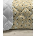 thumbnail image 3 of Grey Yellow Down Alternative Comforter, Modern Carriage Repetitive Theme Illustration, Microfiber Quilt for All Season, 5 Sizes, Yellow Blue Grey, by Ambesonne, 3 of 3