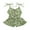 Green, variant on Toddler Baby Girl Flowers Print Suspender Romper Jumpsuit Playsuit Holiday Clothes Kids Summer Outfit