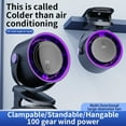 thumbnail image 3 of Ventilador de Circulación con Clip, Mini Ventilador de Mesa Ajustable de 100 Velocidades, Recargable, para Oficina y Exteriores A, 3 of 5