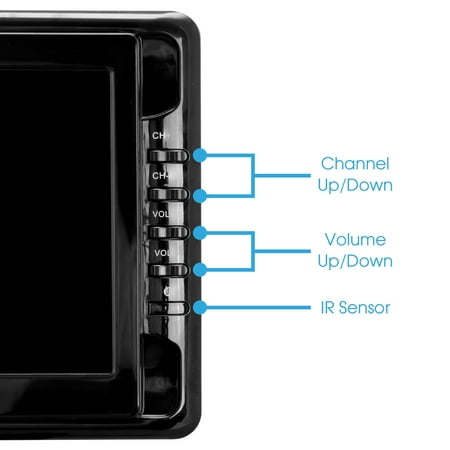 Trexonic Portable Ultra Lightweight Rechargeable Widescreen 10" LCD TV with SD, USB, Headphone Jack, AV Inputs and Detachable Antenna