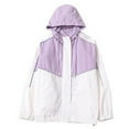 thumbnail image 5 of Gubotare Girls Rain Jackets Girls Rain Jacket Waterproof Windbreaker Preppy Solid Lightweight Zip Button Down Raincoat Hiking Outwear Size 13-14 (Purple,13-14 Years), 5 of 9