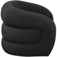 thumbnail image 5 of Meridian Furniture Roxbury Black Boucle Fabric Swivel Accent Chair, 5 of 8