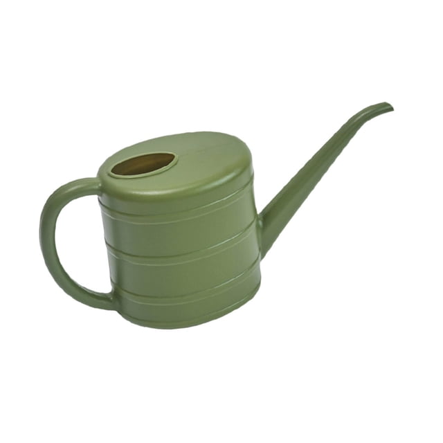 Regadera para flores, multifuncional, portátil, 2 l, práctica para el hogar. Verde