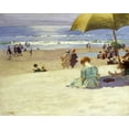 thumbnail image 2 of Potthast, Edward Henry 18x15 Black Ornate Wood Framed with Double Matting Museum Art Print Titled - Hourtide, 2 of 4