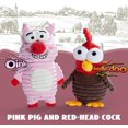 thumbnail image 2 of Nocciola 5 PCS Entire Barnyard Dog Toys with Squeaky Sounds, Christmas gift, Durable and Stimulating Plush Toys for Small to Large Dogs, 2 of 5