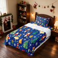 thumbnail image 3 of Manfei Reindeer Twin Sheets Christmas Bedding, Cream Red 3pcs (1 Flat Sheet, 1 Fitted Sheet and 1 Pillowcase), 3 of 6