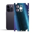 thumbnail image 2 of IPG Compatible with iPhone 14 Pro Max Decorative Carbon Fiber Vinyl Back and Sides Full Protection Anti Scratch Skin Guard - 3D Surface - Easy to Install for 14 Pro Max (Purple to Navy Blue Chameleon), 2 of 5