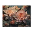 thumbnail image 3 of Designart "Lotus Pond Asian Painting IX" Asian Print on Natural Pine Wood, 3 of 5