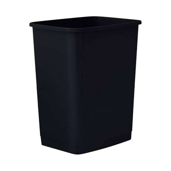 Superio Mini Trash Can 1.25 Gallon, Plastic Bathroom Trash Can, Small Office Desktop Waste Paper Bin, Dorm Waste Basket, Vanity, Under Sink, Cabinet Countertop Garbage Can Slim Diaper Pail (1, Black)