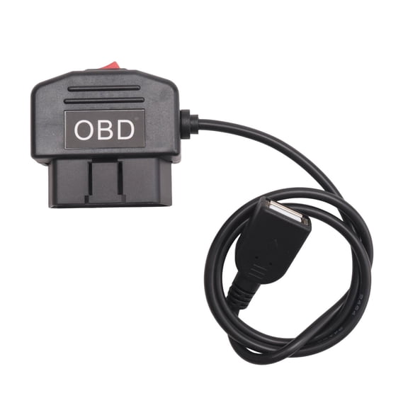 24Hours 5V 3A USB Car Charge Cable OBD Hardwire Kit with Switch 0.5Meter Wire for Dash Cam Camcorder Vehicle DVR