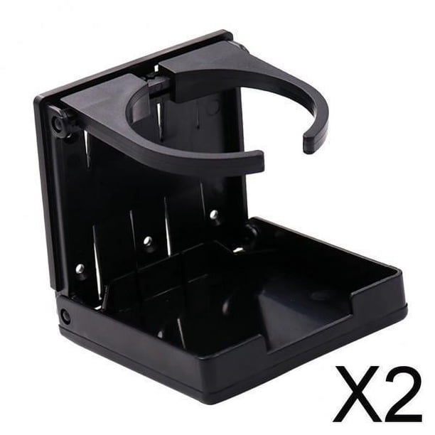 Portavasos de Nailon Negro Plegable Ajustable para Barco Coche 2 piezas shamjiam