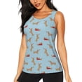 thumbnail image 2 of Haiem Dachshund Dog Workout Tank Tops for Women, Athletic Sports Slim-Fit Tank Tops, Compression Sleeveless Dry Fit Shirts,Athletic Shirt-Medium, 2 of 8