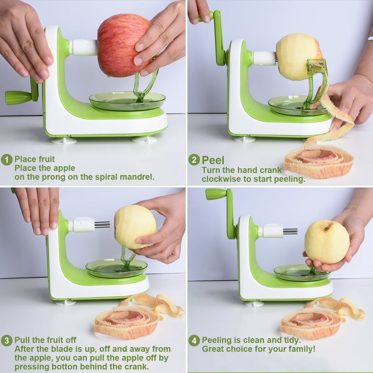 Apple Slicer - 3 In 1 Corer And Peeler, 8 Stainless Steel Blade Coring Tool  And Press - Fruit Cutter Coring Cutter Coring And Slicing (green) (1pcs)