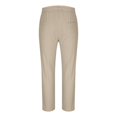 thumbnail image 4 of Chiccall Mens Casual Elastic Waist Pants Drawstring Summer Beach Pant Lightweight Stretch Trouser Beige 2XL, 4 of 5