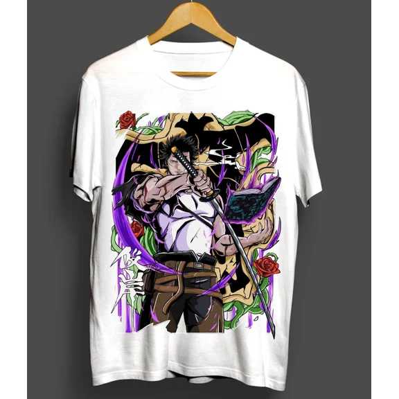 Yami Sukehiro T-shirt Black Clover Asta Yuno GirlAnime Gift T-shirt - White