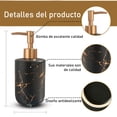 thumbnail image 3 of Kit 4pz De Accesorios Para Baño VIMI De Cerámica Jabonera Dispensador Porta Cepillo Vaso Color negro, 3 of 8