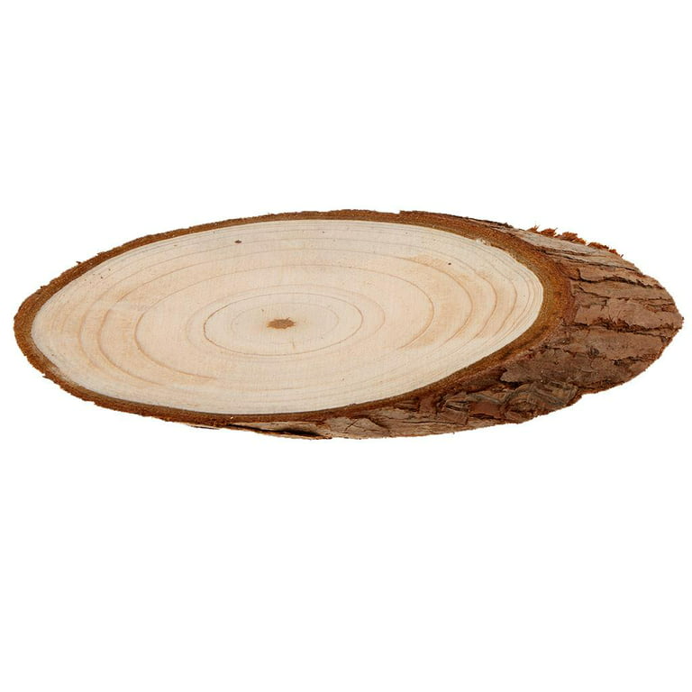 1Pc Large Unfinished Wood Slices,Round Wood Discs with Tree Bark