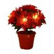 thumbnail image 2 of Tabletop Poinsettia Tree Light Christmas Plant With Lights Poinsettia Flowers Artificial Lighted For Holiday Party Centerpiece Table Decor Christmas, 2 of 5