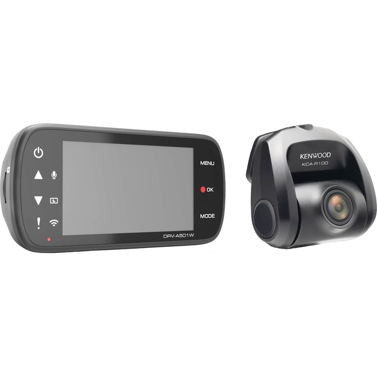 KENWOOD Portable Dual-Camera Dash Cam Drive Recorder with Wide