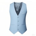 thumbnail image 3 of Ceisia Men's Slim V-Neck Single-Breasted Suit Sleeveless Polyester Vest Gift, 3 of 3