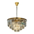 thumbnail image 3 of 8-Lights Modern Antique Gold 4-Tier Round Crystal Fringe Chandelier, 3 of 6