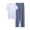 Light Blue, variant on BaoFuBaoMei Lounge Sets for Men 2 Piece Big and Tall Crew Neck Pajamas Short Sleeve Top Joggers Sleepwear Sets Solid Soft Loungewear with Pockets